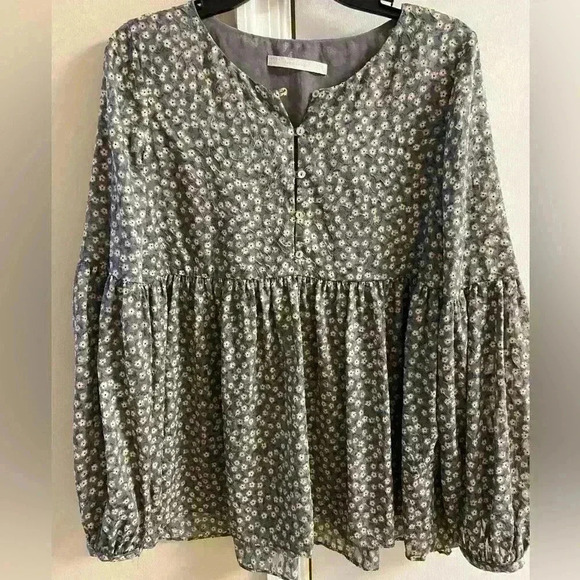Zara Trafaluc Collection Floral Long Sleeve Blouse Medium - Picture 1 of 8